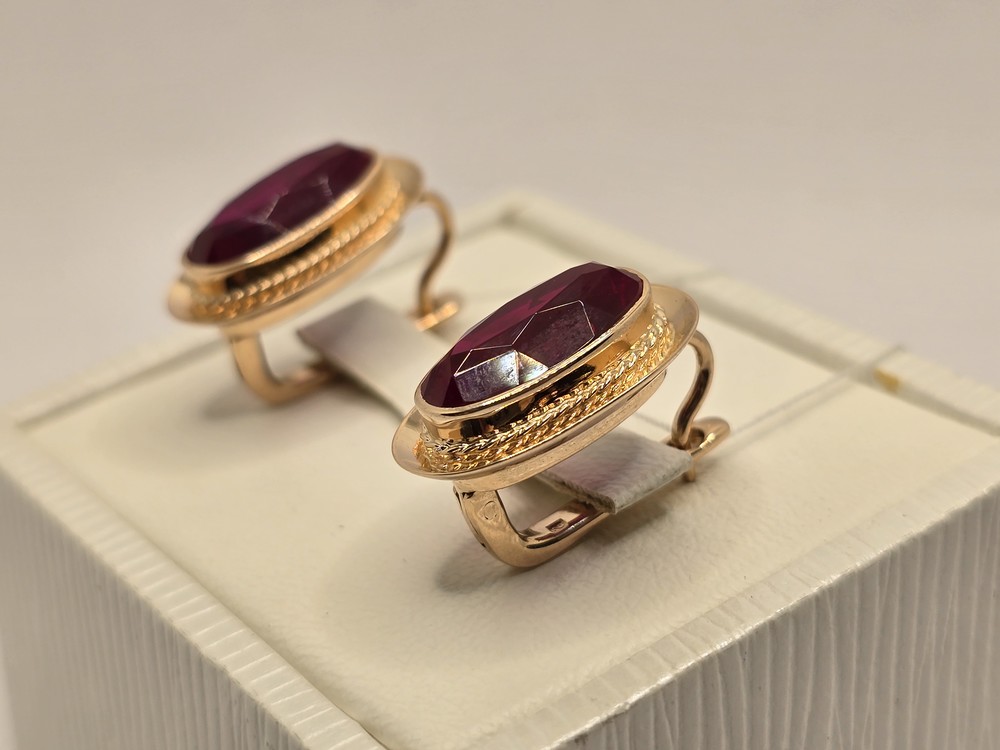 СЕРЬГИ С КАМНЕМ (Au 583)