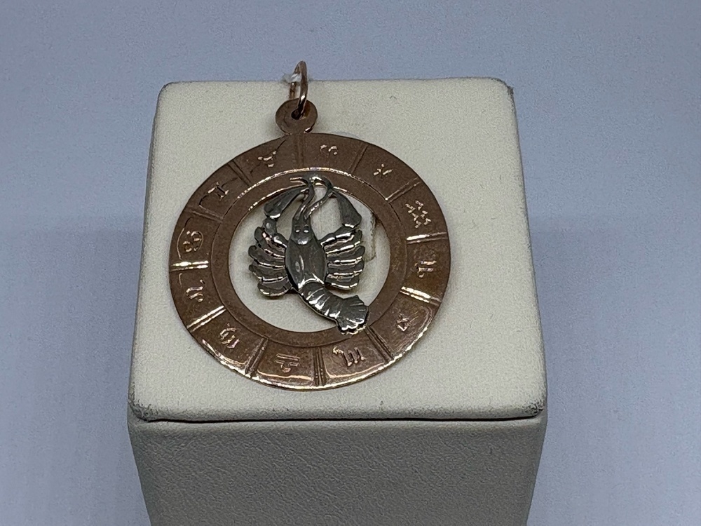 ПОДВЕСКА ЗНАК ЗОДИАКА РАК Au 585