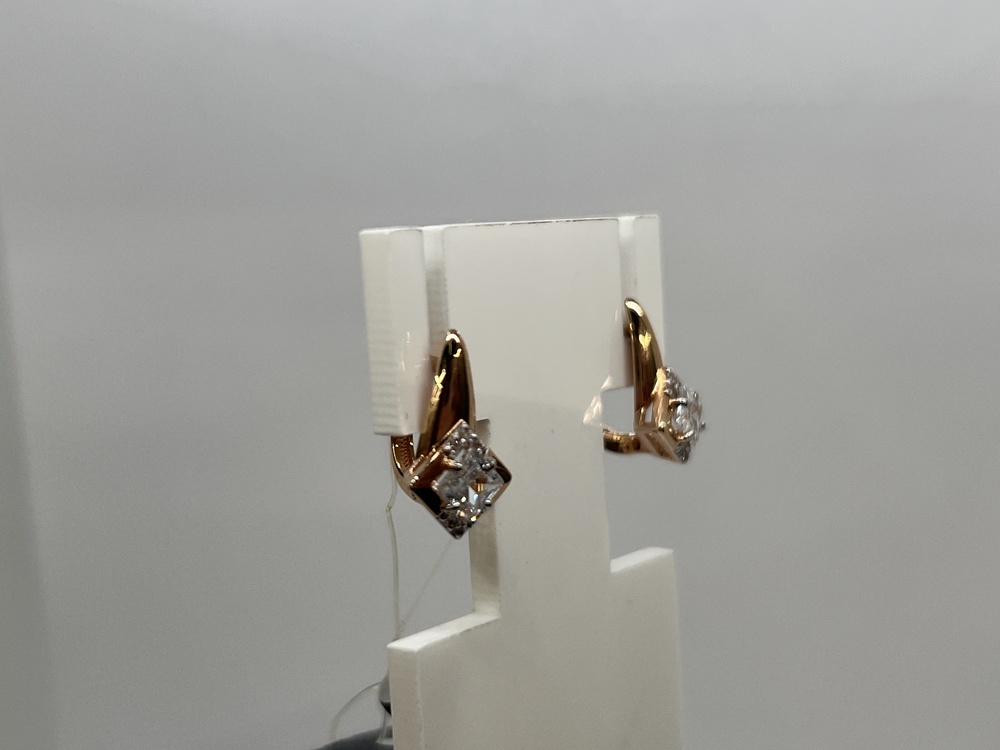 СЕРЬГИ С КАМНЕМ (Au 585)