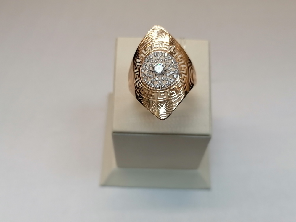 КОЛЬЦО С КАМНЯМИ (Au 585)