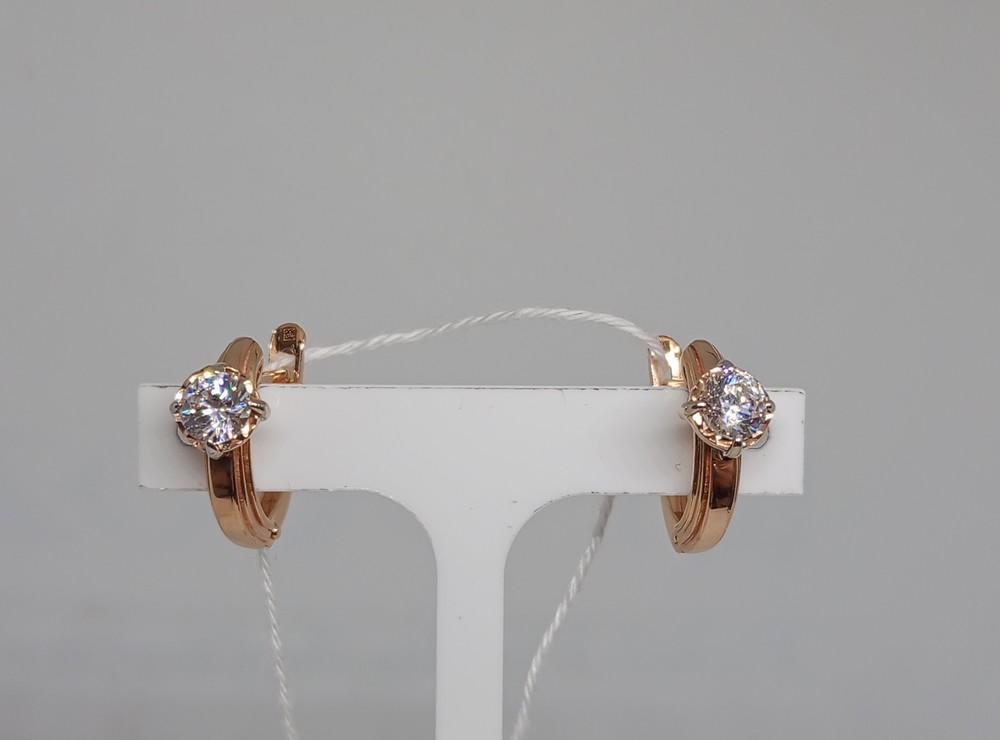 СЕРЬГИ С КАМНЕМ (Au 585)