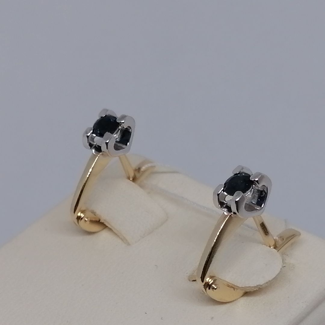 СЕРЬГИ С КАМНЕМ (Au 585)