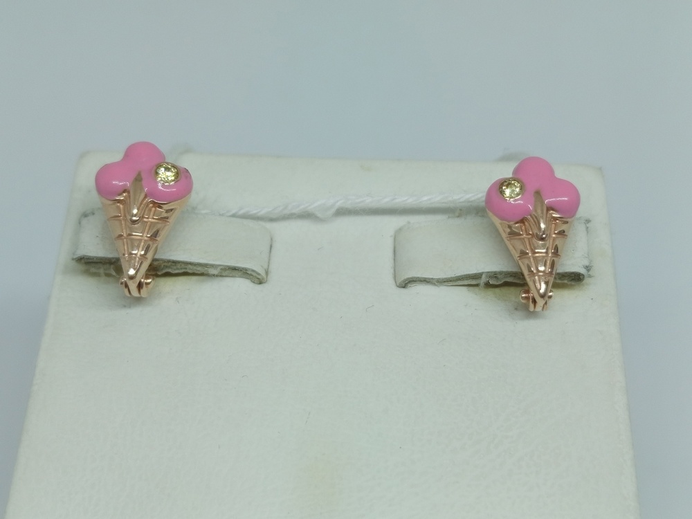 СКМИ585 СЕРЬГИ С КАМНЯМИ (Au 585)