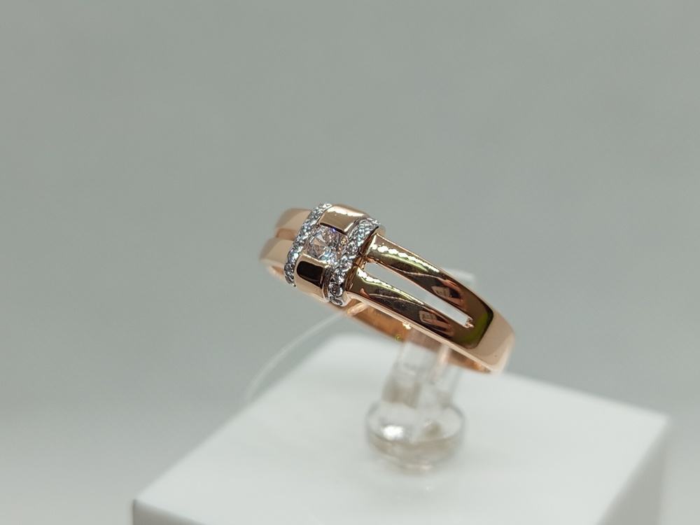 КОЛЬЦО С КАМНЯМИ (Au 585)