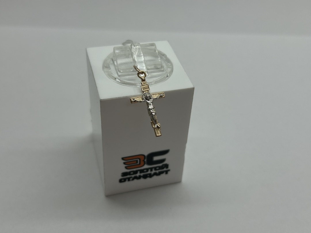 ПОДКБК585 ПОДВЕСКА КРЕСТ БЕЗ КАМНЯ (Au 585)