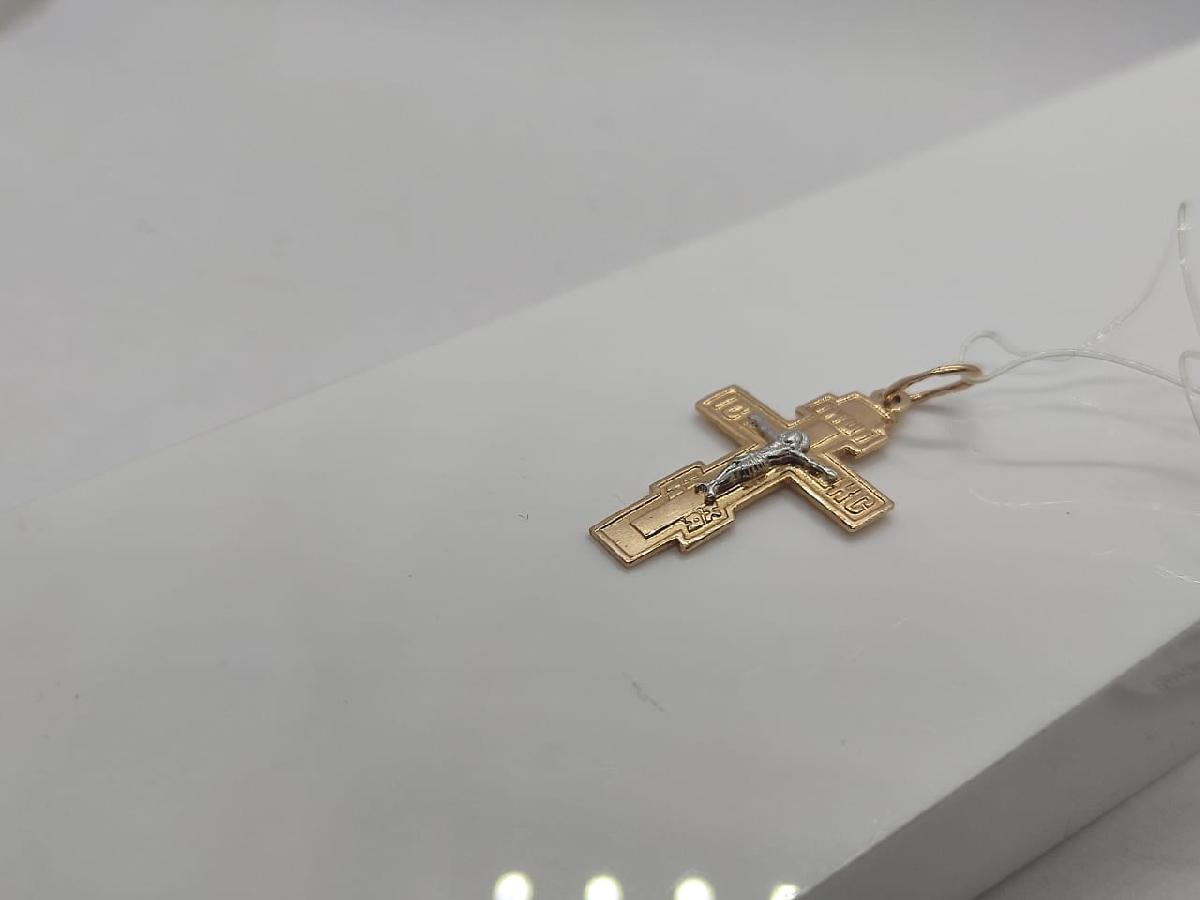 20-0242 ПОДВЕСКА КРЕСТ без камня (Au 585)