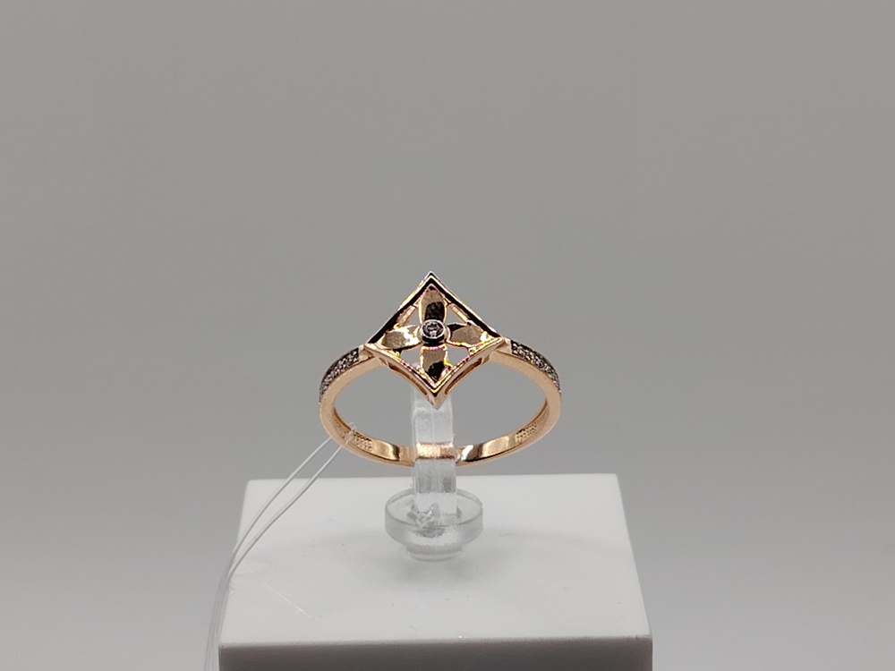 КОЛЬЦО С КАМНЯМИ (Au 585)