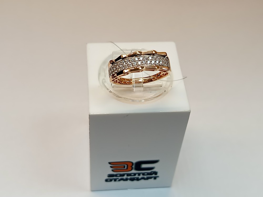 КОЛЬЦО С КАМНЯМИ (Au 585)