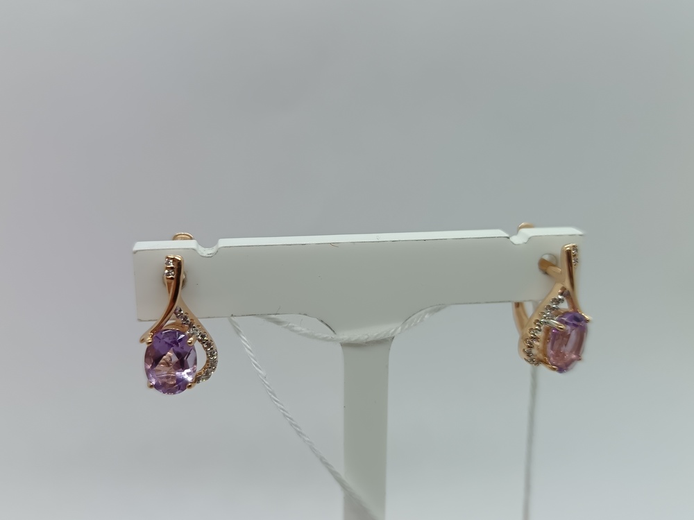 СКМИ585 СЕРЬГИ С КАМНЯМИ (Au 585)