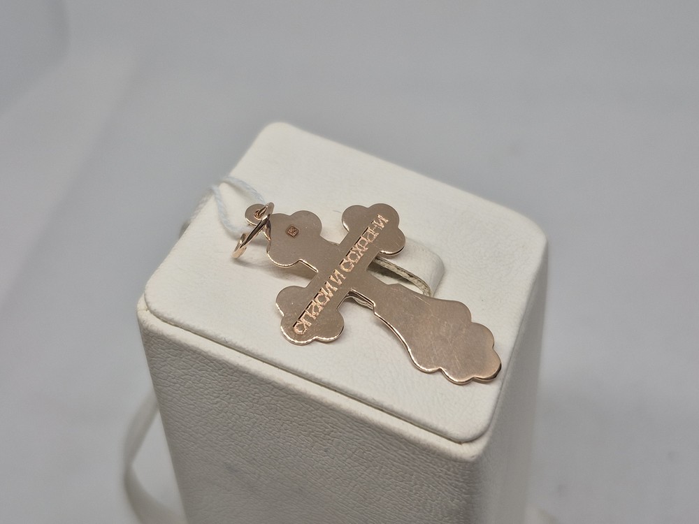 ПОДКБК585 ПОДВЕСКА КРЕСТ БЕЗ КАМНЯ (Au 585)