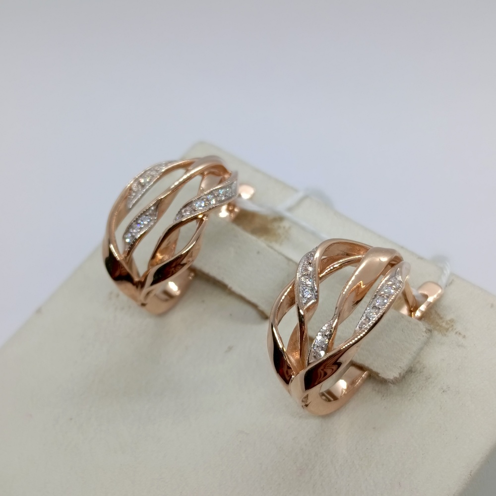 СКМИ585 СЕРЬГИ С КАМНЯМИ (Au 585)