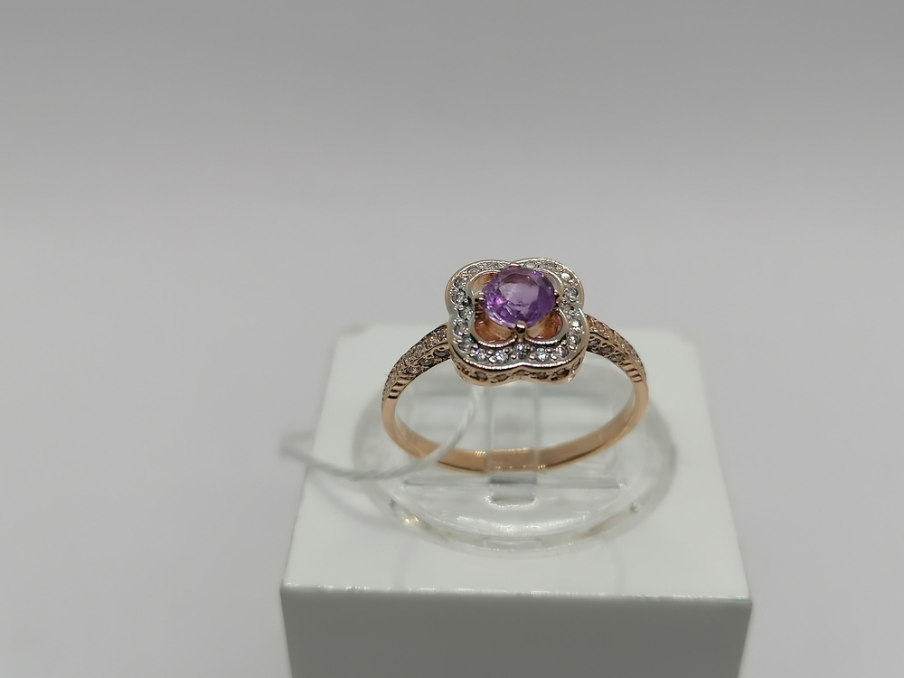 КОЛЬЦО С КАМНЯМИ (Au 585)