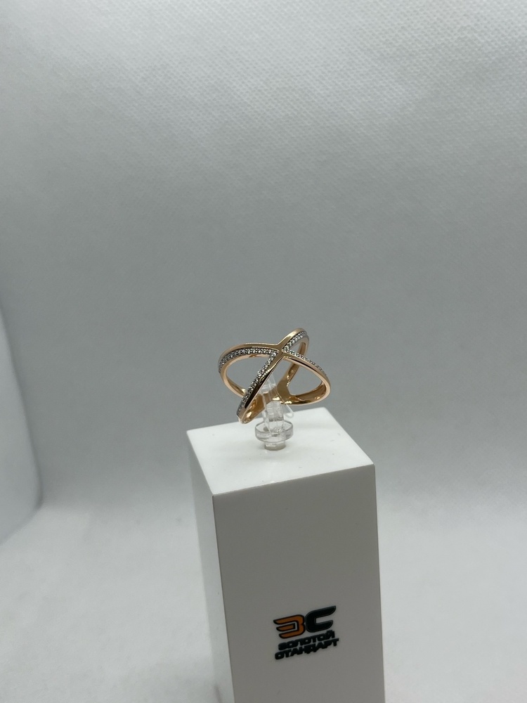 КОЛЬЦО С КАМНЯМИ (Au 585)