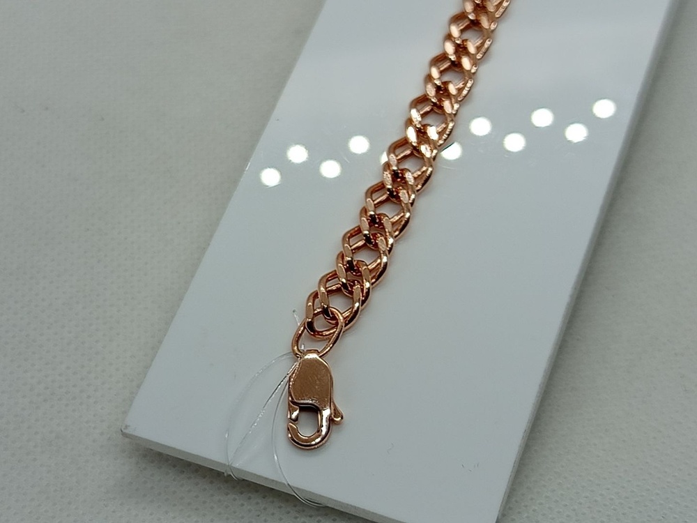 БРАСЛЕТ ПУСТОТЕЛЫЙ Ромб двойной (Au 585)