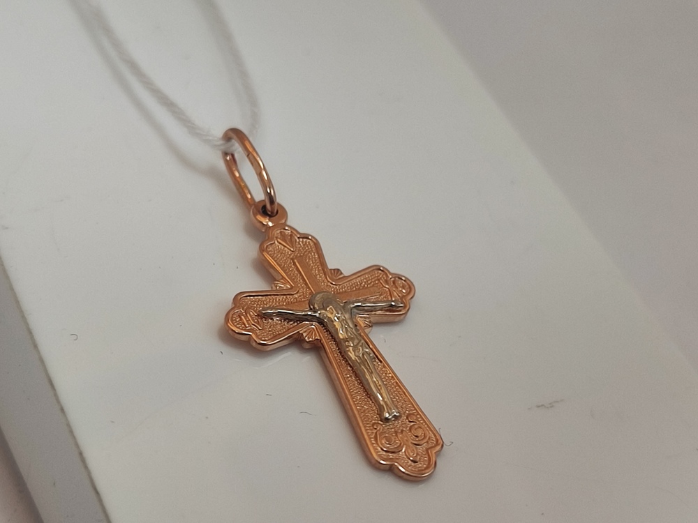 ПОДВЕСКА КРЕСТ БЕЗ КАМНЯ (Au 585)