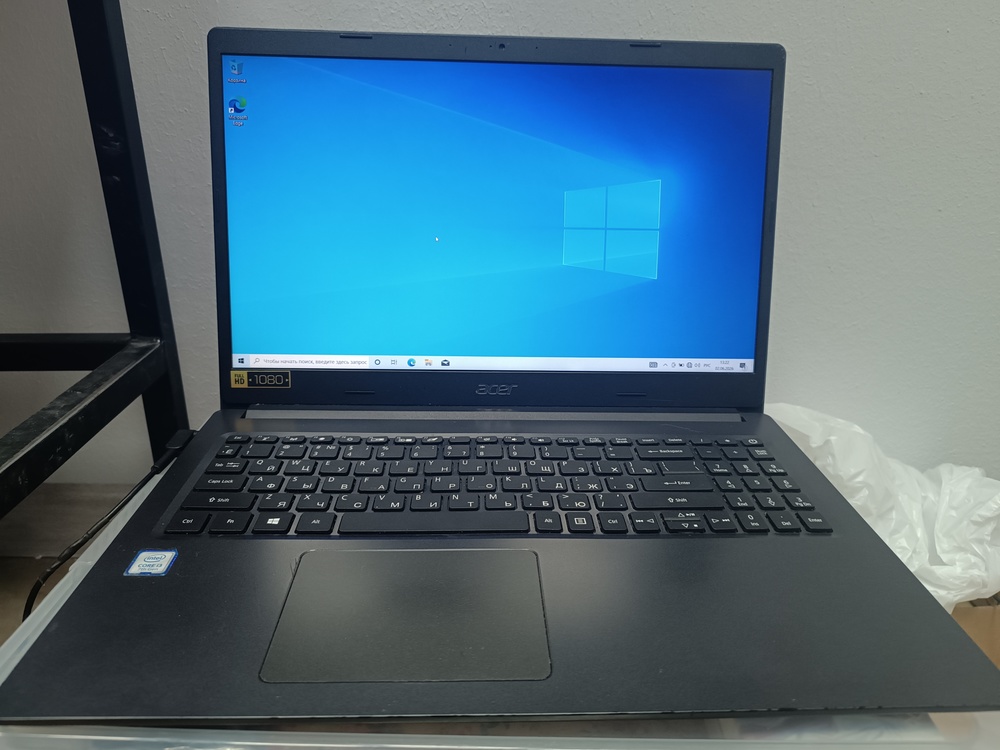 Ноутбук Acer A315-55KG; Core i3-7020U, GeForce MX130, 8 Гб, 256 Гб, Нет