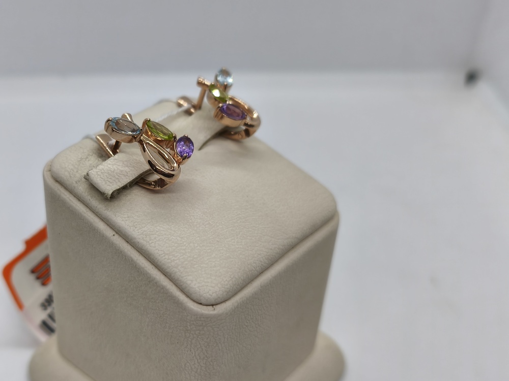 СЕРЬГИ С КАМНЯМИ (Au 585)