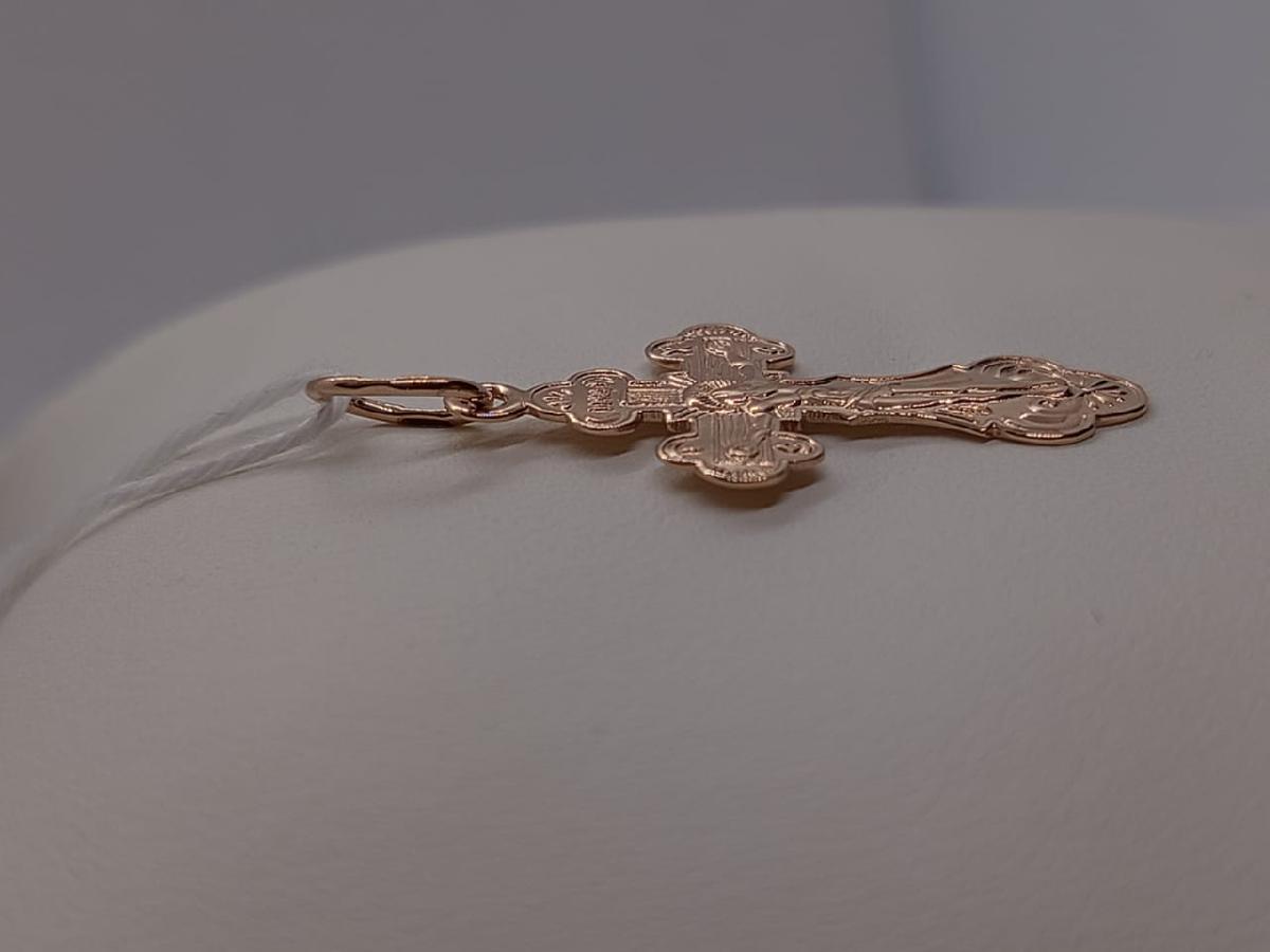 ПОДВЕСКА КРЕСТ БЕЗ КАМНЯ (Au 585)