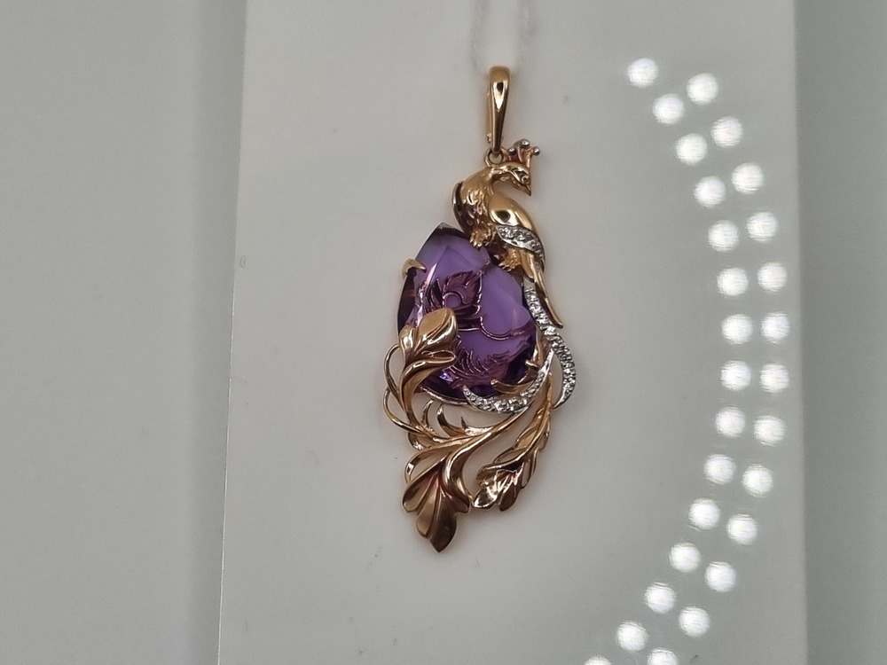 ПОДКМИ585 ПОДВЕСКА С КАМНЯМИ (Au 585)