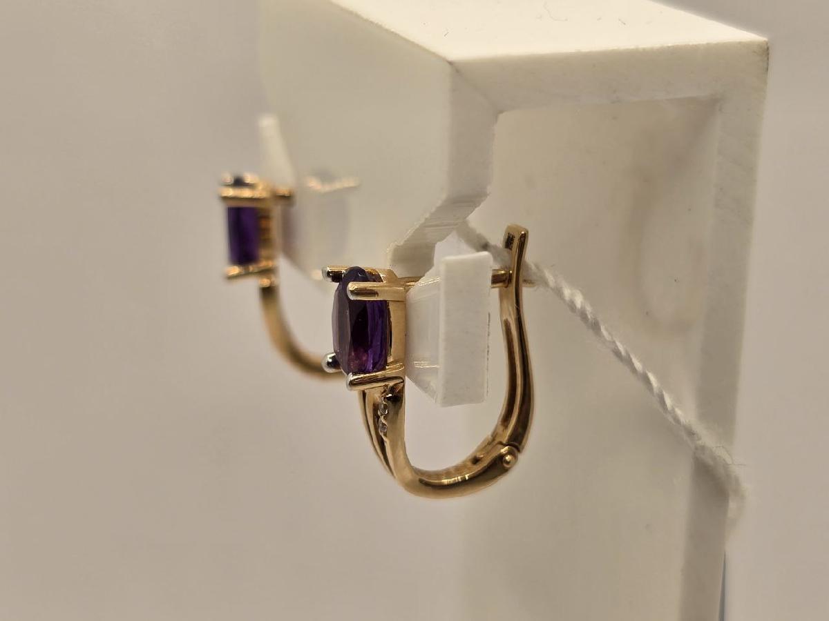 СКМИ585 СЕРЬГИ С КАМНЯМИ (Au 585)