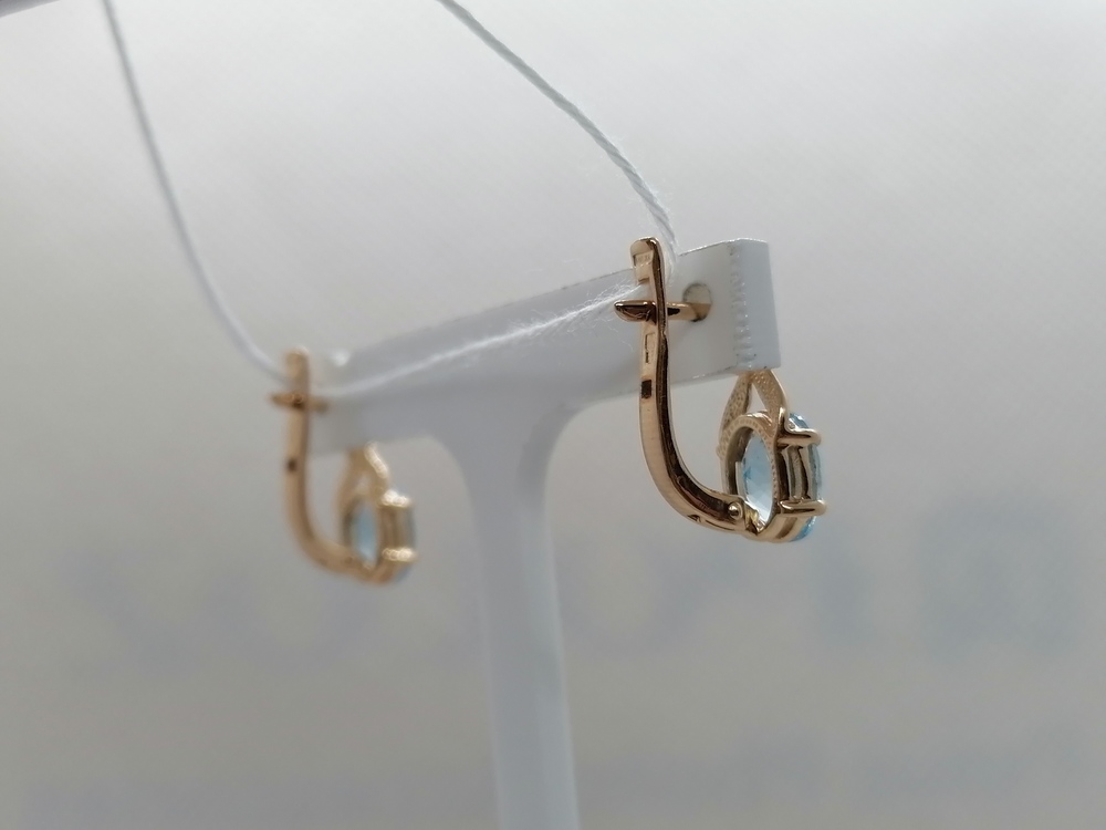 СЕРЬГИ С КАМНЕМ (Au 585)