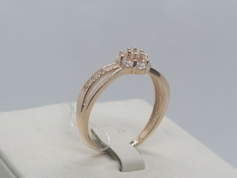 КОЛЬЦО С КАМНЯМИ (Au 585)