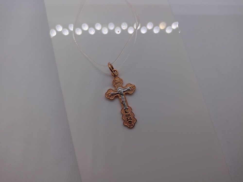 20-0248 ПОДВЕСКА КРЕСТ без камня (Au 585)