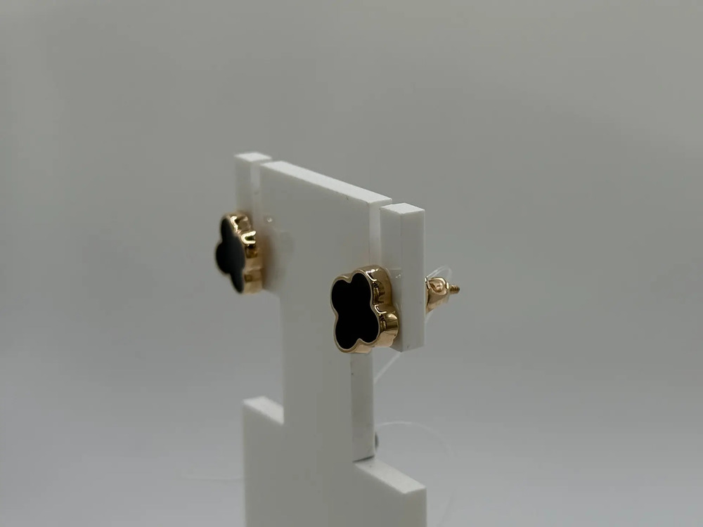 СЕРЬГИ ПУСЕТЫ эмаль (Au 585)