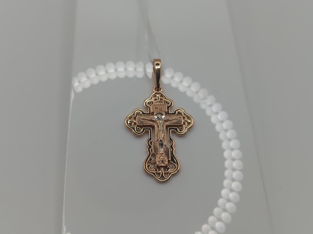 ПОДКБК585 ПОДВЕСКА КРЕСТ БЕЗ КАМНЯ (Au 585)