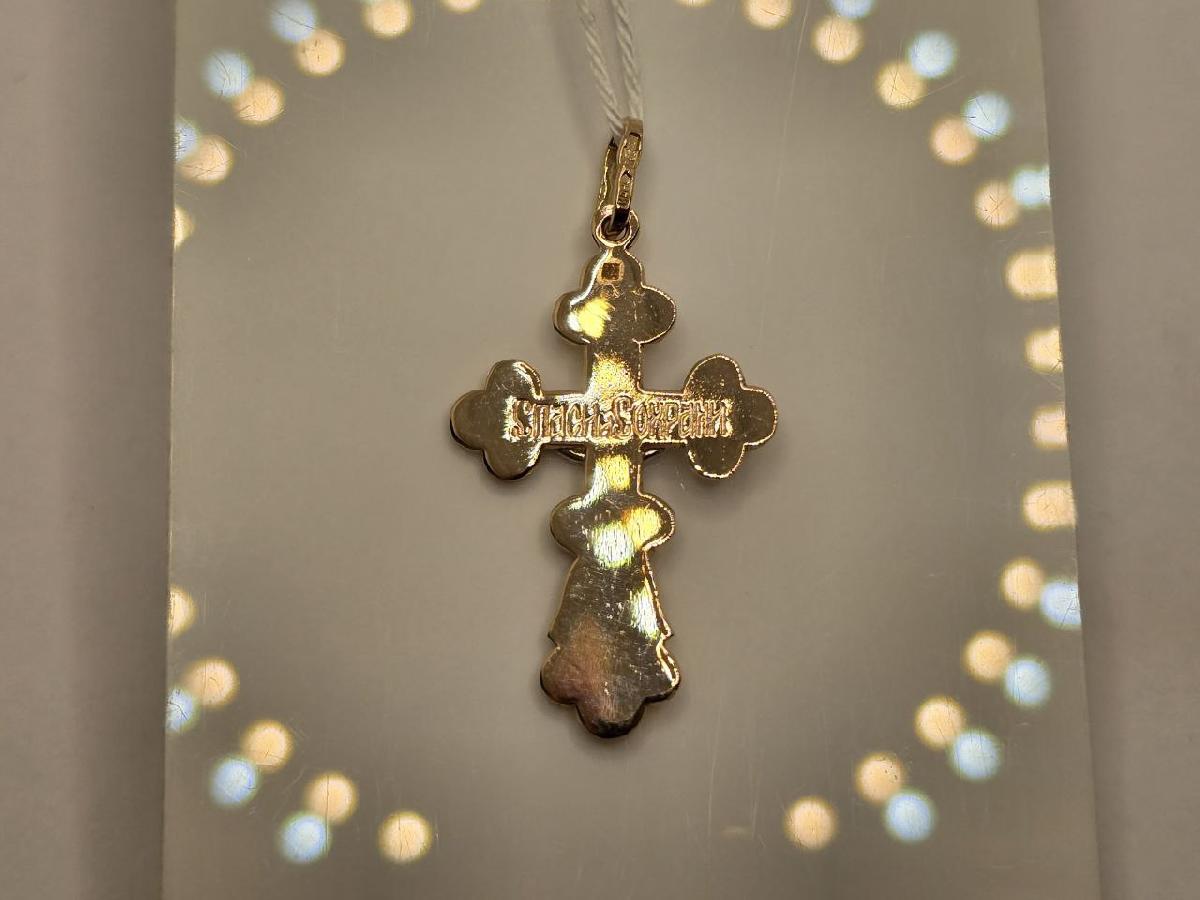 ПОДВЕСКА КРЕСТ БЕЗ КАМНЯ (Au 585)