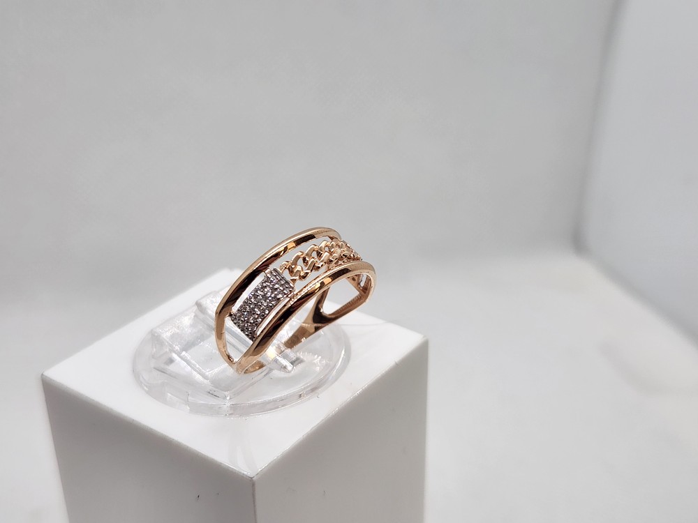 КОЛЬЦО С КАМНЯМИ (Au 585)