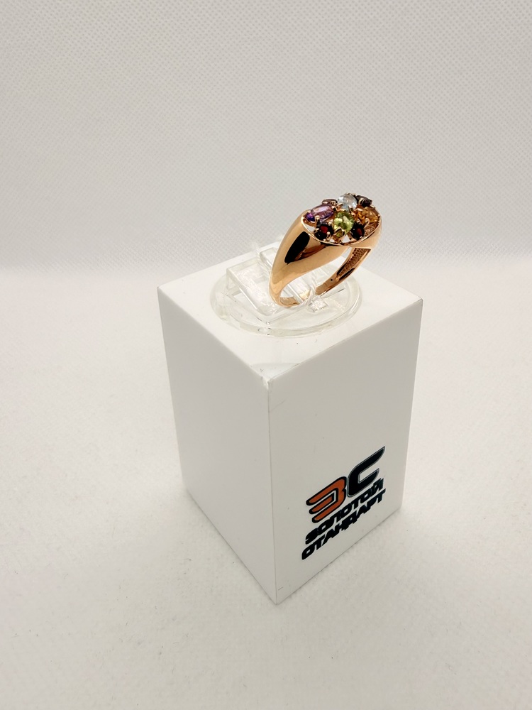 КОЛКМИ585 КОЛЬЦО С КАМНЯМИ (Au 585)