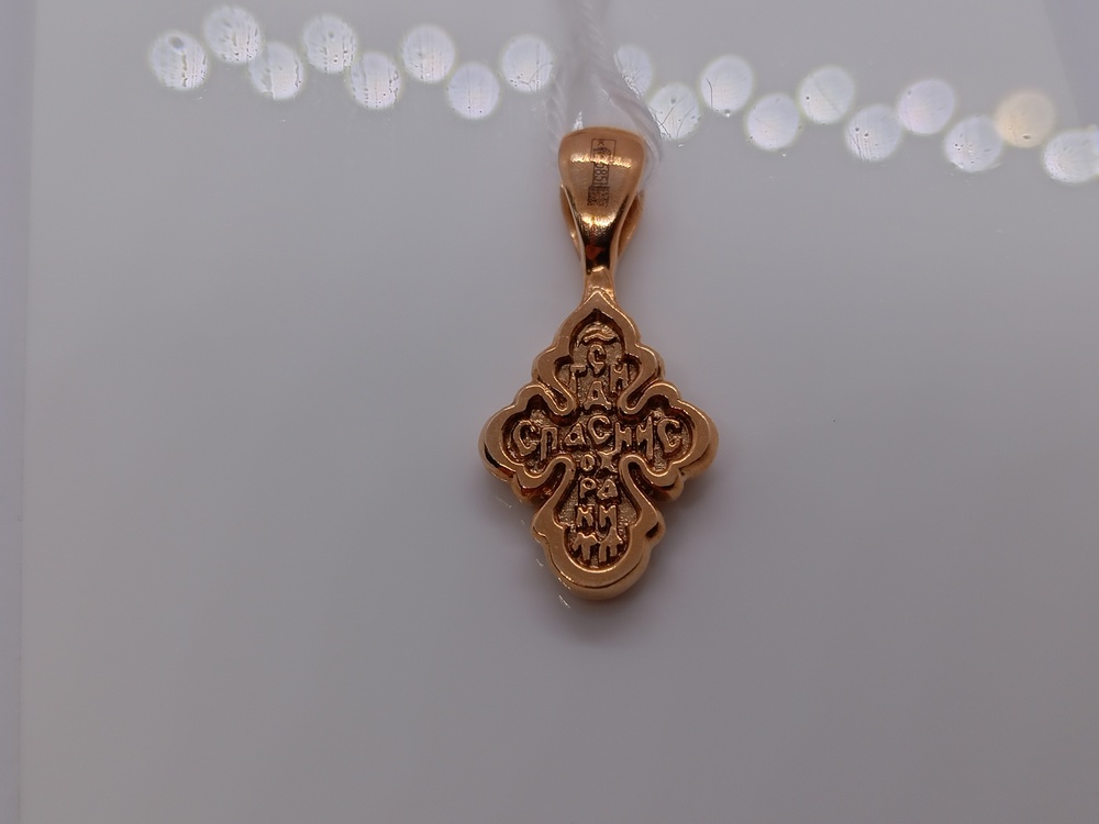 ПОДВЕСКА КРЕСТ БЕЗ КАМНЯ (Au 585)