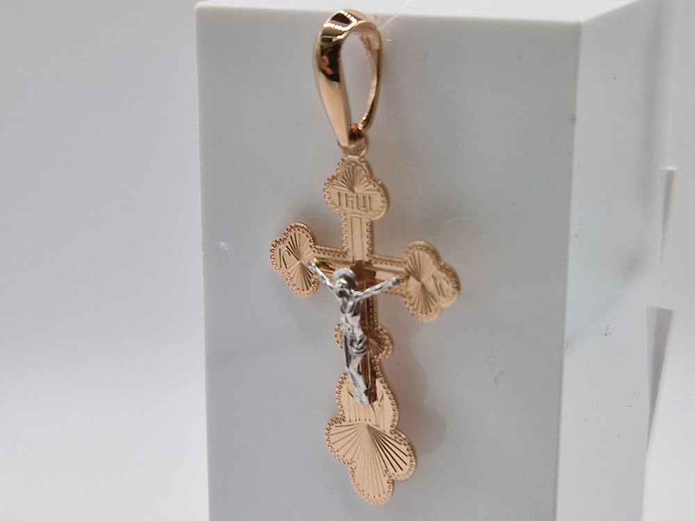 ПОДВЕСКА КРЕСТ без камня (Au 585)