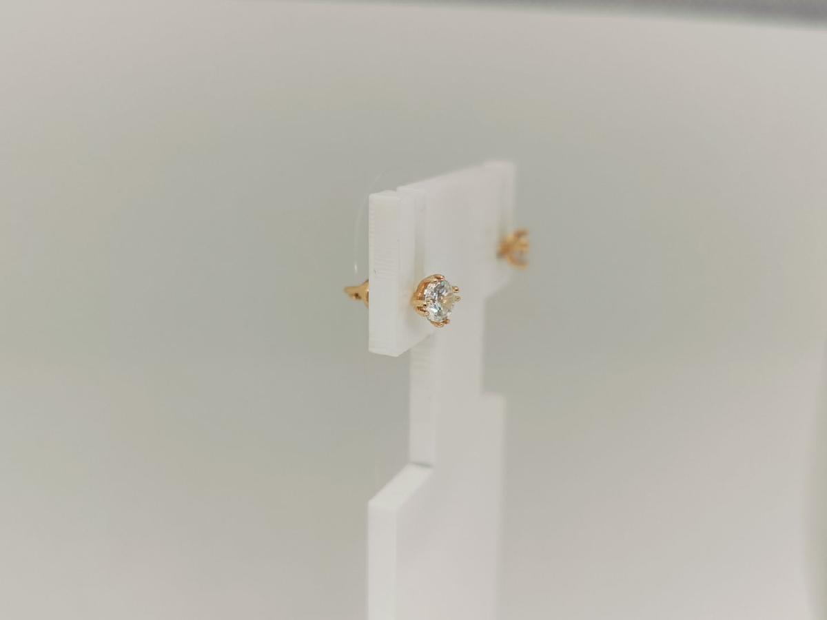 СЕРЬГИ ПУСЕТЫ с камнем (Au 585)