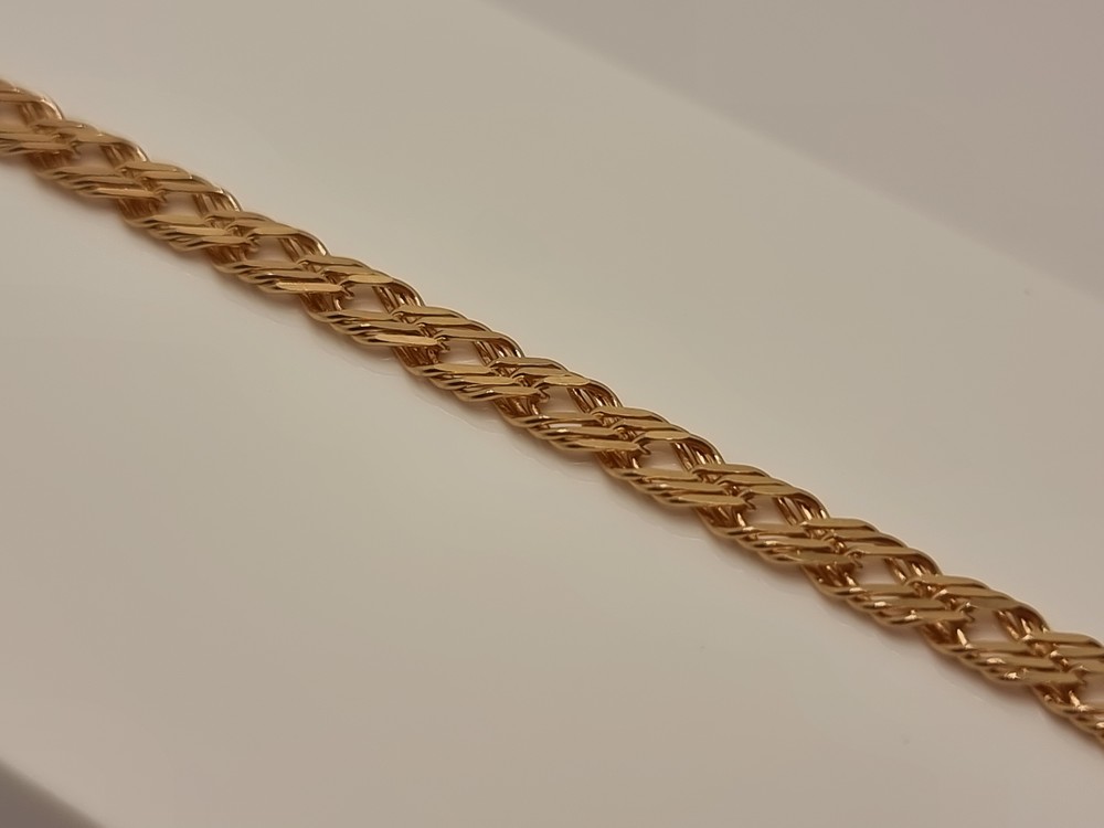 БРАСЛЕТ ПУСТОТЕЛЫЙ Ромб тройной (Au 585)