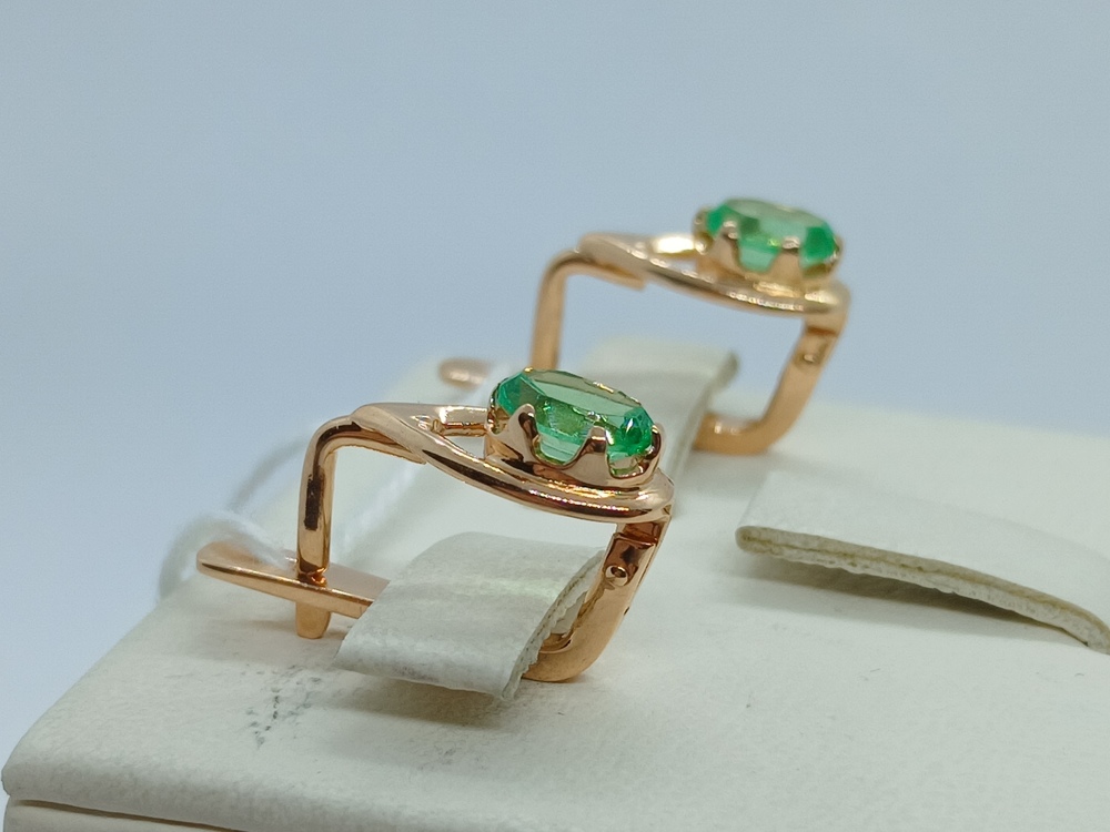 СЕРЬГИ С КАМНЕМ (Au 583)