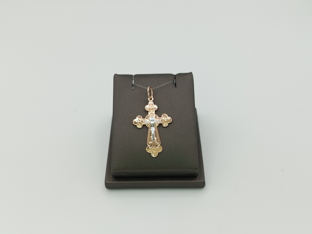 ПОДВЕСКА КРЕСТ без камня (Au 585)