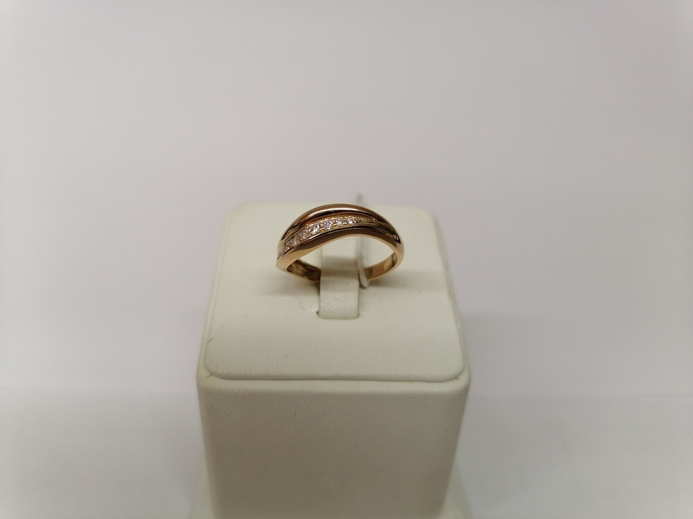 КОЛЬЦО С КАМНЯМИ (Au 585)