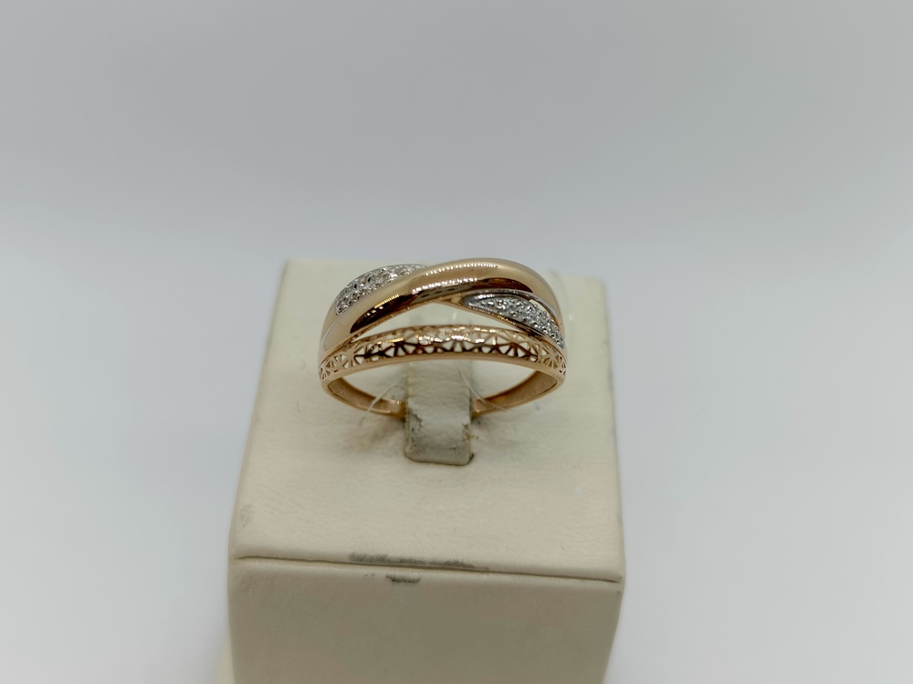 КОЛЬЦО С КАМНЯМИ (Au 585)