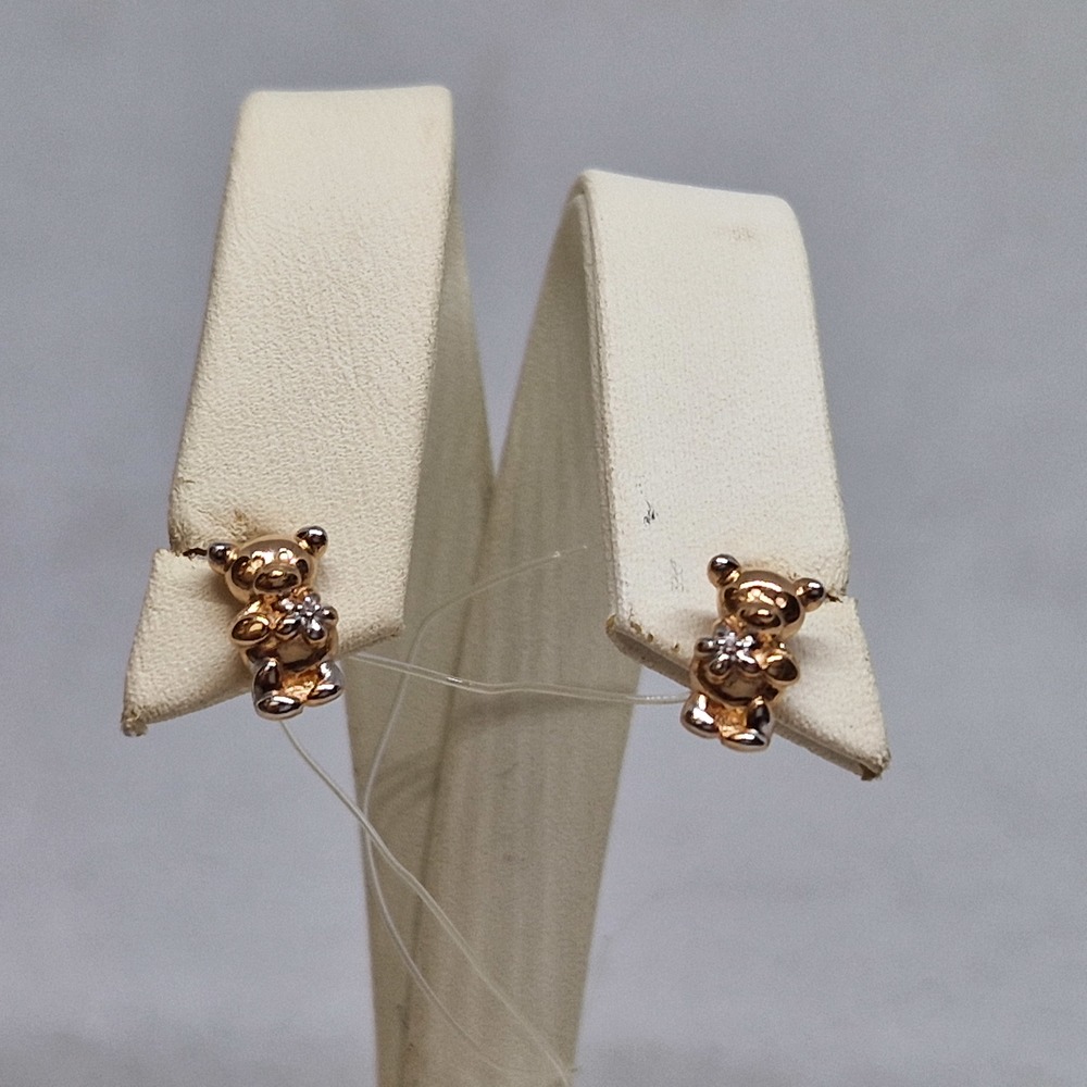 02-7801 СЕРЬГИ С КАМНЕМ (Au 585)