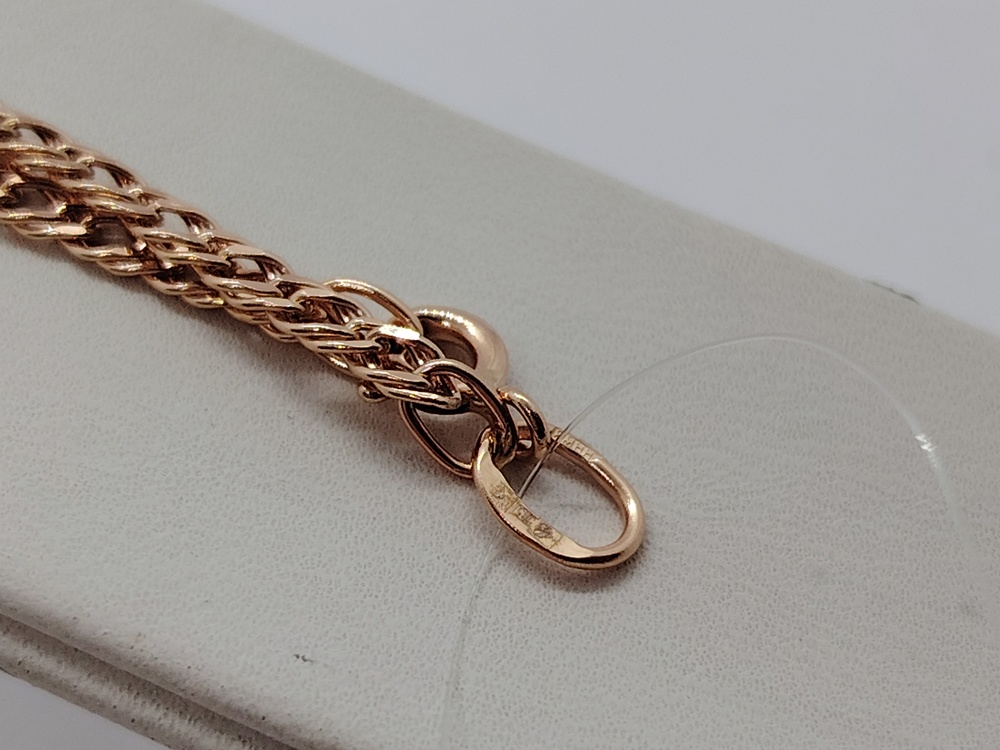 ЦЕПЬ ПУСТОТЕЛАЯ Ромб двойной (Au 585)