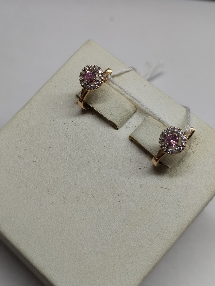 СКМИ585 СЕРЬГИ С КАМНЯМИ (Au 585)