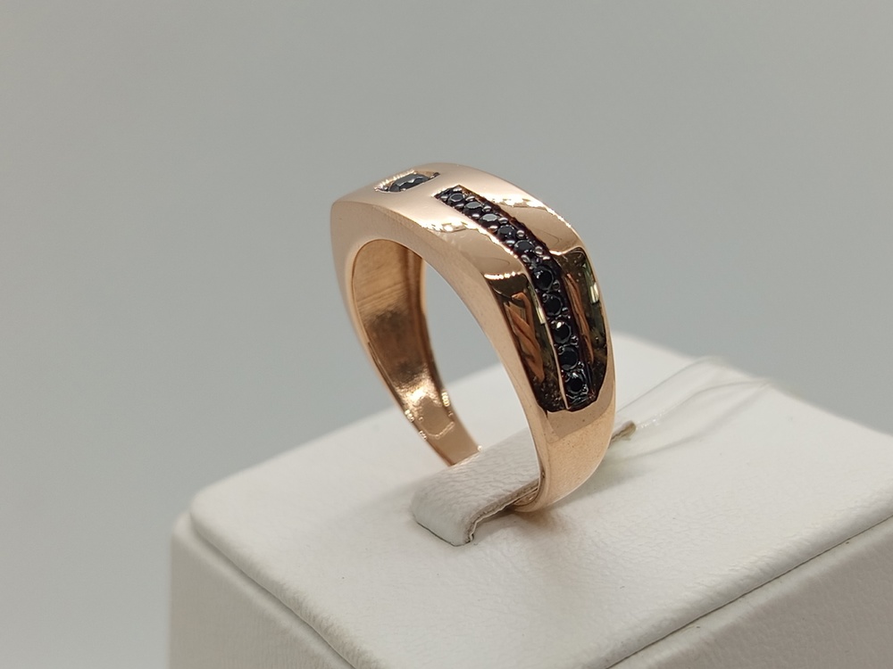 КОЛЬЦО ПЕЧАТКА с камнями (Au 585)