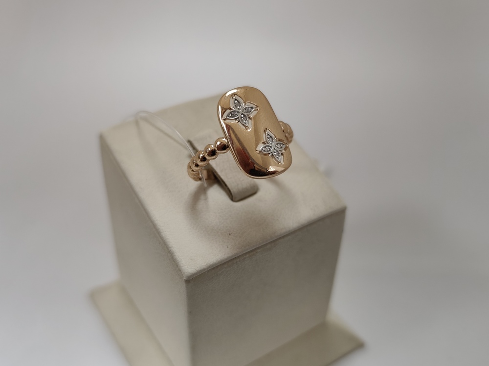 КОЛЬЦО С КАМНЯМИ (Au 585)