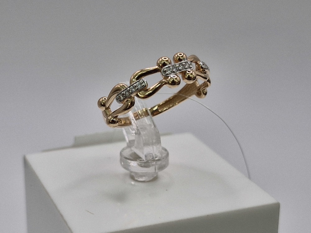 КОЛЬЦО С КАМНЯМИ (Au 585)