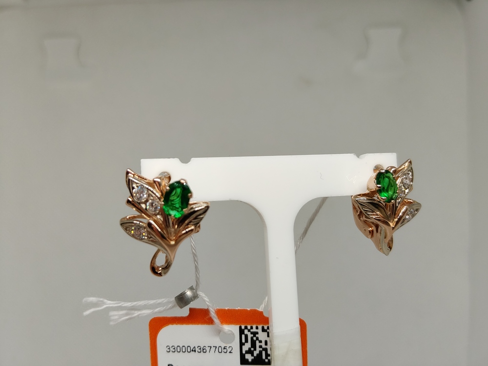 СЕРЬГИ С КАМНЯМИ (Au 585)