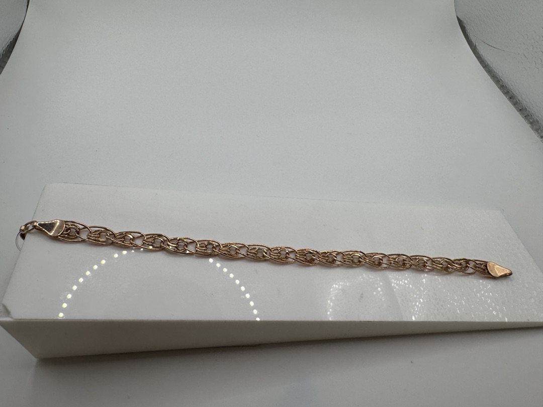 БРАСЛЕТ ПУСТОТЕЛЫЙ Нона-бисмарк (Au 585)