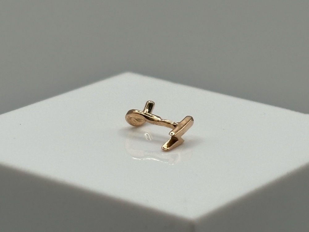 ПИРСИНГ В НОС без камня (Au 585)