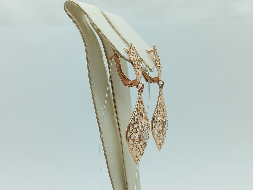 СЕРЬГИ С КАМНЕМ (Au 585)